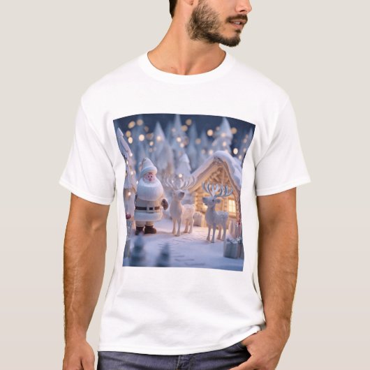 Santa’s White Christmas T-Shirt (Vorderseite)