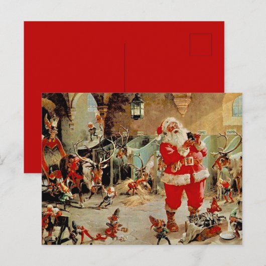 Santa"s Workshop Postkarte (Vorne/Hinten)