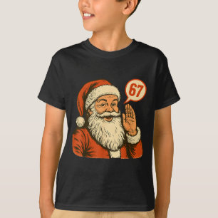 Santa sagt 6 7 Sechs Sieben Gen Z Alpha Meme Slang T-Shirt
