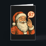 Santa sagt 6 7 Six Seven Gen Z Alpha Meme Slang Ch Karte<br><div class="desc">Santa sagt 6 7 Six Seven Gen Z Alpha Meme Slang Weihnachten</div>