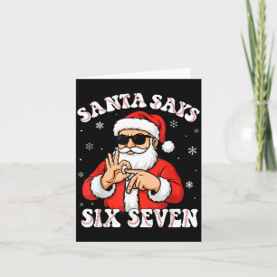 Santa sagt 6 7 Six Seven Meme Baseball Nummer 67 G Karte