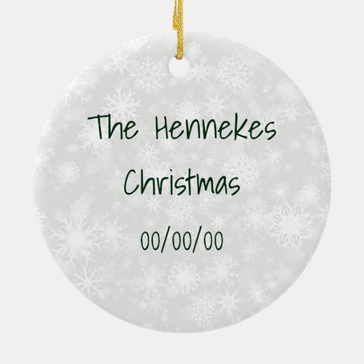 Santa sagt frohe Weihnachten Keramik Ornament (Hinten)