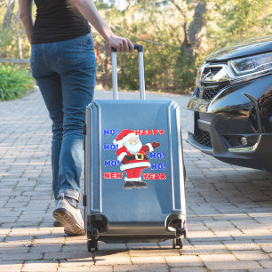 SANTA SAGT; GLÜCKLICH NEUES JAHR. HO! HO! HO! AUFKLEBER