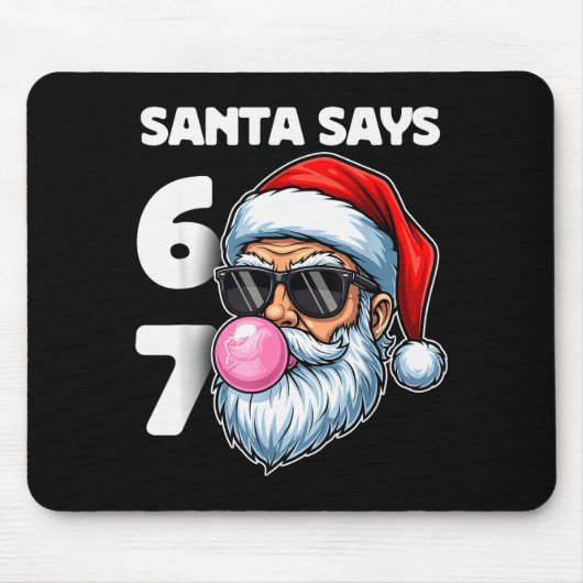 Santa sagt sechs sieben, 6 7 Gen Alpha Meme Slang Mousepad (Vorne)