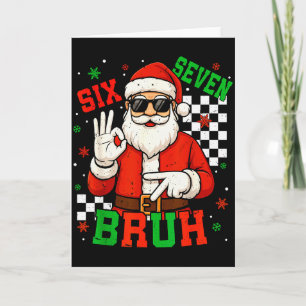 Santa sagt sechs sieben 6 7 Gen Z Alpha Meme Bruh  Karte