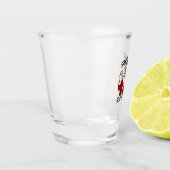 Santa sagt sechs sieben 6 7 Lustiger Brainrot Weih Schnapsglas (Links)