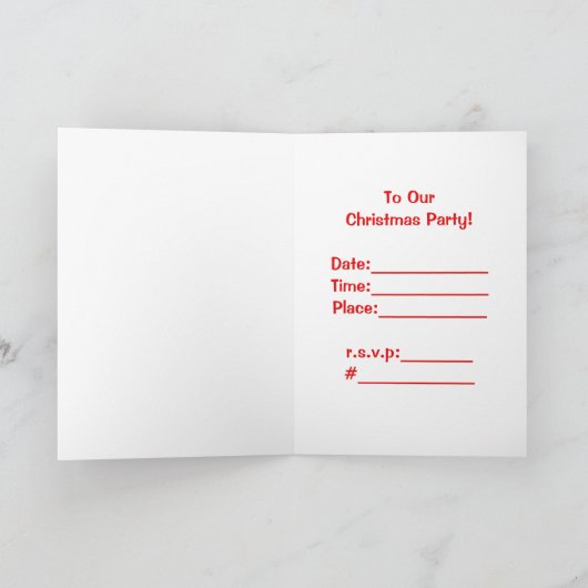 Santa sagt, Sie sind eingeladen Einladung (Innenseite)