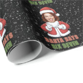 Santa sagt Six Seven 67 Benutzerdefiniertes Gesich Geschenkpapier (Rolleneckpunkt)