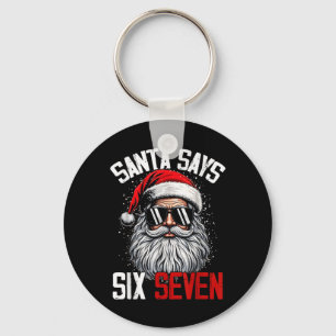 Santa sagt Six Seven 67 Gen Z Alpha Meme Slang Chr Schlüsselanhänger