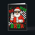Santa sagt Six Seven 6 7 Gen Z Alpha Meme Bruh Chr Karte<br><div class="desc">Santa sagt Six Seven 6 7 Gen Z Alpha Meme Bruh Weihnachten</div>