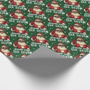 Santa sagt SIX SEVEN – Lustiger Weihnachts-Meme Geschenkpapier