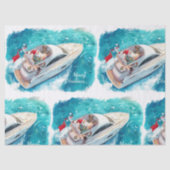 Santa Sailing – Tropical Christmas by the Sea Seidenpapier (Vorderseite)