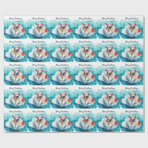Santa Sailing – Tropisches Weihnachten am Meer Geschenkpapier