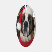 Santa Saint Bernard Ornament Metal Aus Metall (Vorderseite links)