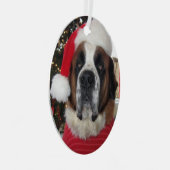 Santa Saint Bernard Ornament Metal Aus Metall (Vorderseite Rechts)