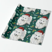 Santa Samoyed  Geschenkpapier (Ungerollt)