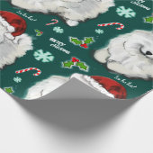 Santa Samoyed  Geschenkpapier (Ecke)