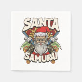 Santa Samurai Serviette (Vorderseite)