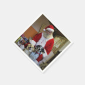Santa Santa Santa Serviette (Ecke)