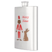 Santa Sasquatch und Jackalope Christmas Custom Flachmann (Links)