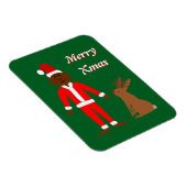 Santa Sasquatch und Jackalope Christmas Custom Magnet (Rechte Seite)