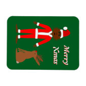 Santa Sasquatch und Jackalope Christmas Custom Magnet (Horizontal)