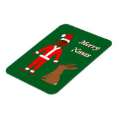 Santa Sasquatch und Jackalope Christmas Custom Magnet (Linke Seite)