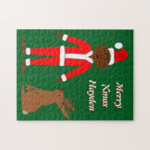Santa Sasquatch und Jackalope Christmas Custom Puzzle (Horizontal)