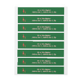 Santa Sasquatch und Jackalope Christmas Custom Rundum-Adressaufkleber (Bogen)