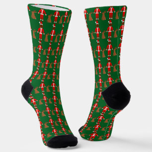 Santa Sasquatch und Jackalope Weihnachten Gemuster Socken