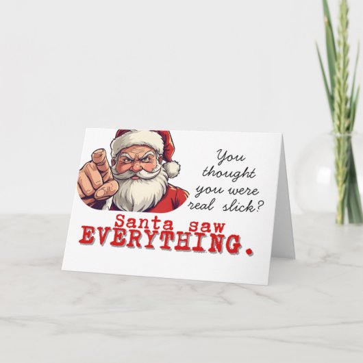 Santa Saw Alles Funny Weihnachten (Vorderseite)