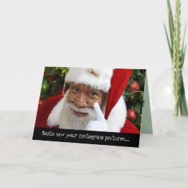 Santa Saw Ihre Instagramm-Bilder Weihnachtskarte Karte