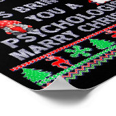 Santa Saw Your Social Media Litical Ugly Christmas Poster (Ecke)