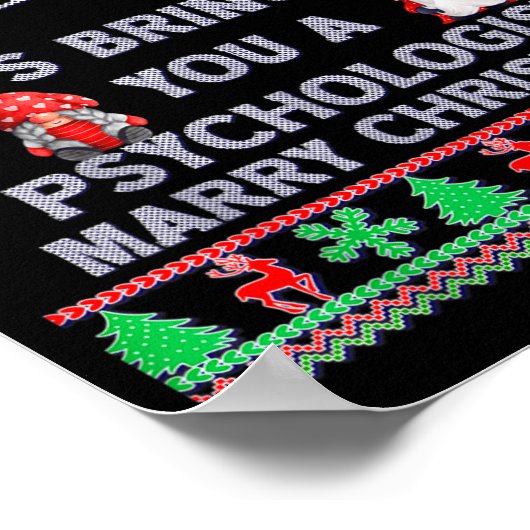 Santa Saw Your Social Media Litical Ugly Christmas Poster (Ecke)