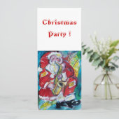 SANTA & SAX, CHRISTMAS-PARTY EINLADUNG (Stehend Vorderseite)