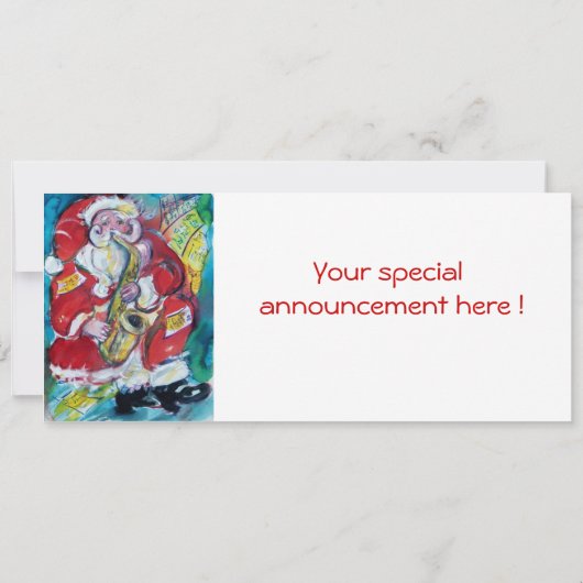 SANTA & SAX, CHRISTMAS-PARTY EINLADUNG (Rückseite)