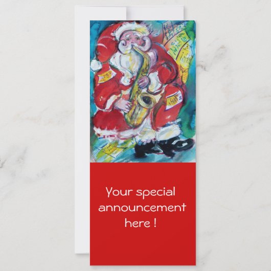 SANTA & SAX, CHRISTMAS-PARTY EINLADUNG (Rückseite)