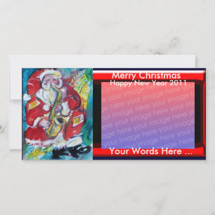 SANTA & SAX, CHRISTMAS-PARTY FEIERTAGSKARTE