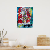 SANTA & SAX, CHRISTMAS-PARTY POSTER (Küche)