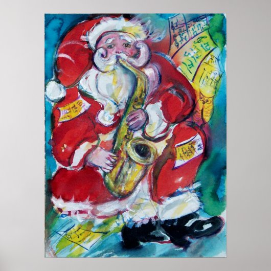 SANTA & SAX, CHRISTMAS-PARTY POSTER (Vorne)