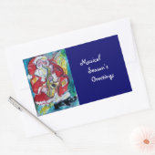 SANTA & SAX, CHRISTMAS-PARTY RECHTECKIGER AUFKLEBER (Umschlag)