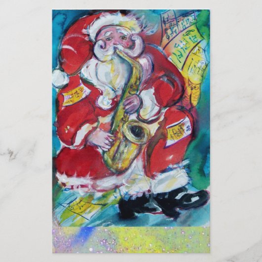 SANTA & SAX, MUSIK CHRISTMAS PARTY BRIEFPAPIER (Vorderseite)