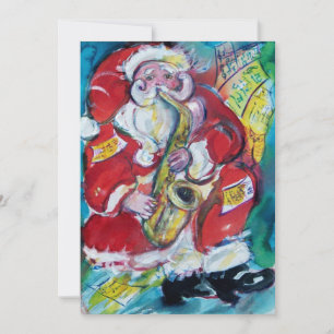 SANTA & SAX, WEIHNACHTSPARTY EINLADUNG