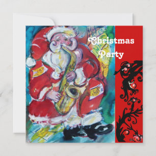 SANTA & SAX, WEIHNACHTSPARTY EINLADUNG