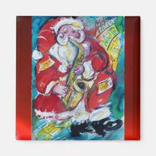 SANTA & SAX, WEIHNACHTSPARTY MAGNET
