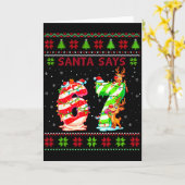 Santa Says 67 Candy Cane Christmas 6 7 Meme Gen Z  Karte (Gelbe Blume)