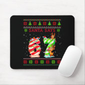 Santa Says 67 Candy Cane Christmas 6 7 Meme Gen Z Mousepad (Mit Mouse)