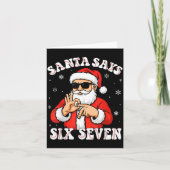 Santa Says 6 7 Six Seven Meme Baseball Number 67 G Karte (Vorderseite)