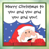 Santa Says Fensteraufkleber (Blatt 3)