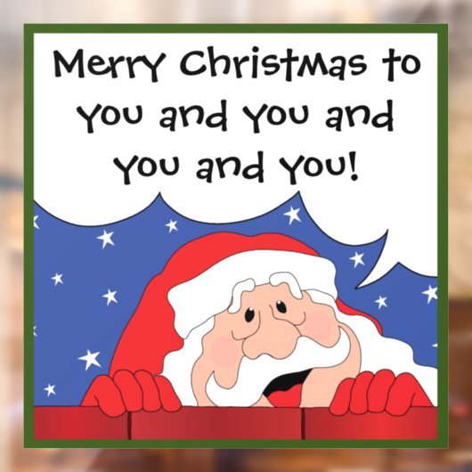 Santa Says Fensteraufkleber (Blatt 2)